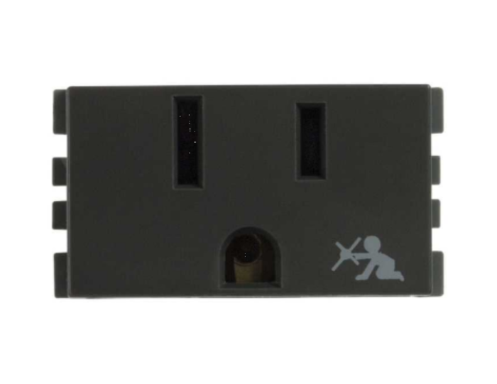 25422-38 - Toma de corriente 2P+T con seguridad 10A 127V grafito Simon 25 Plus