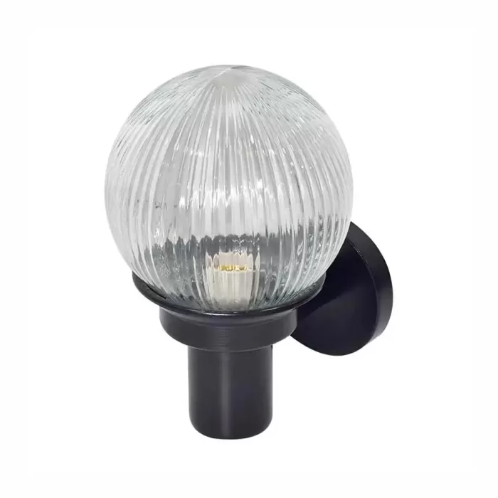 OWR-N1 - ARBOTANTE 1 LUZ NEGRO MATERIAL DE ALUMINIO Y VIDRIO E26