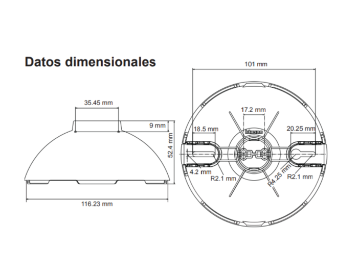 P21BN - Porta lampara Para Foco De Sobreponer Bticino - Image 3