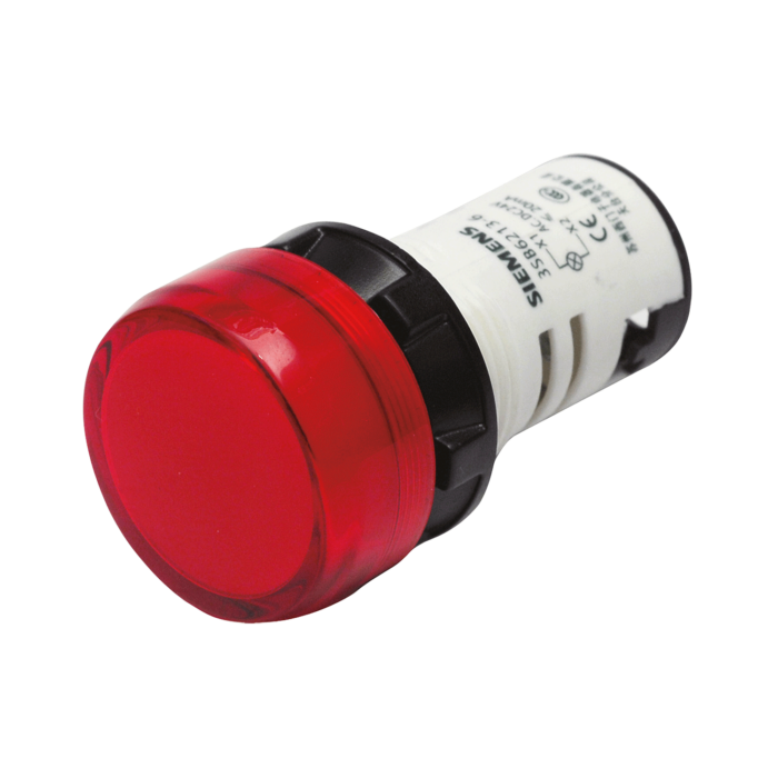 3SB62156AA201AA0 - LAMPARA DE SE?ALIZACION ROJA 110VCA CON LED COMPLETA DE PLASTICO 22MM
