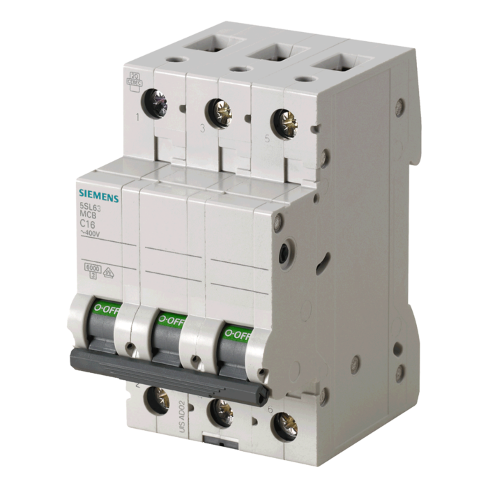 5SL6302-7CC - INTERRUPTOR TMMG PARA RIEL 3X2AMP 400V 6KA