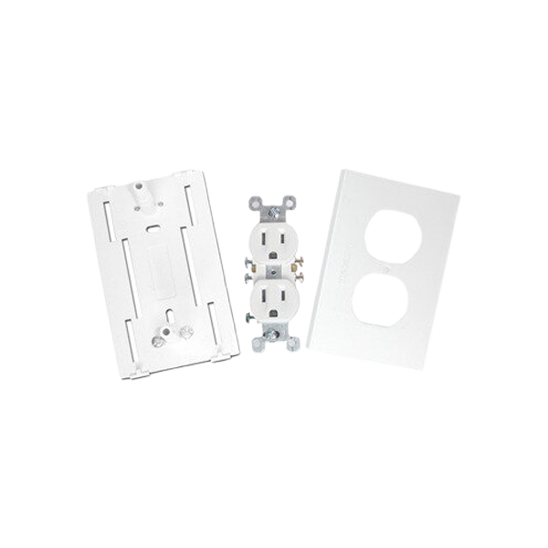 5591-10200 - SOPORTE TAPA Y CONTACTO DUPLEX TEK BLANCO