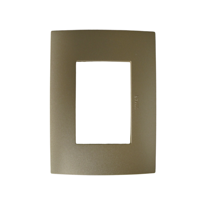 19653.78 - PLACA CLASSIC 3 MODULOS TECNOPOLIMERO ORO MATE VIMAR ARKE